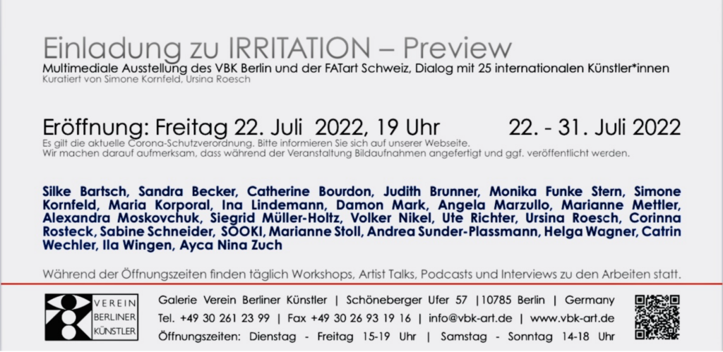 Einladung Irritation Ausstellung